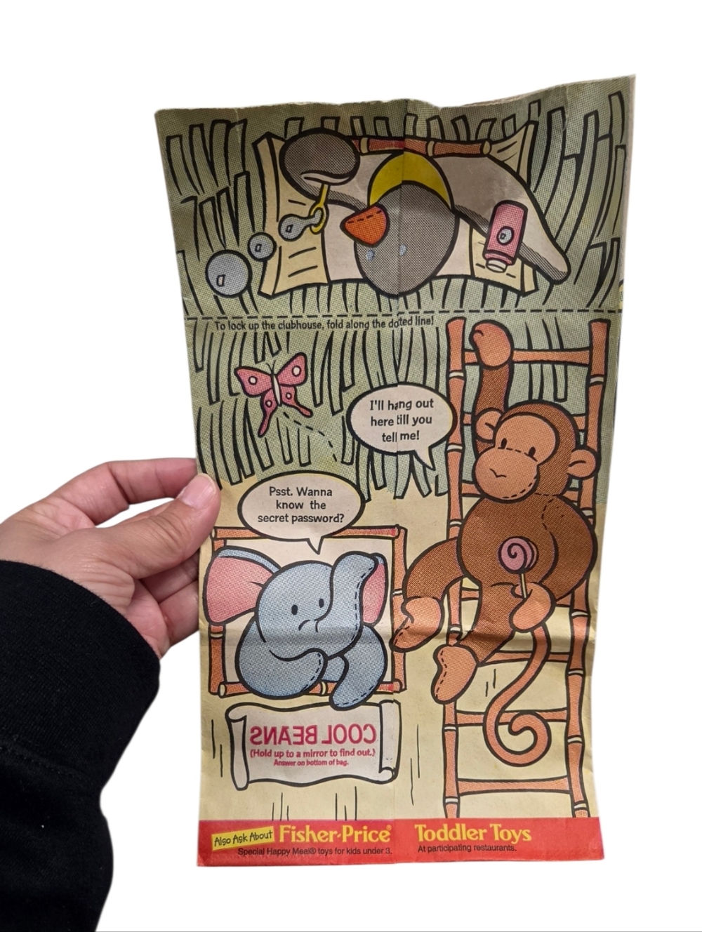 Vintage 1998 McDs Fisher-Price Happy Meal Paper Bag